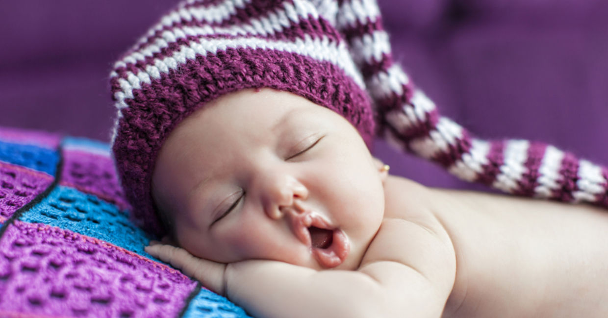 Sleeping newborn baby.