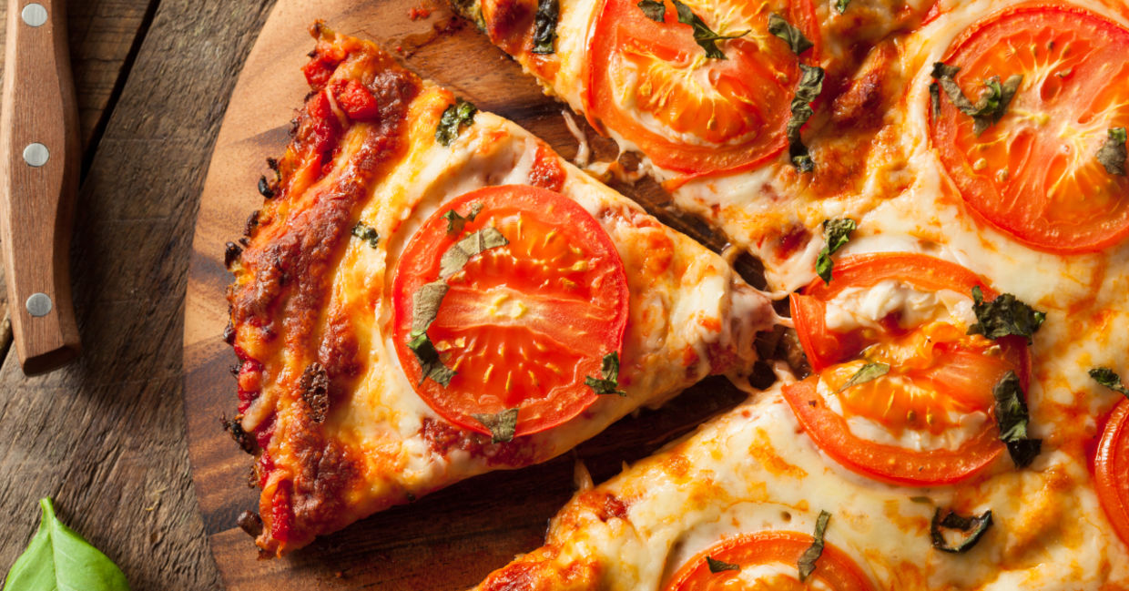 Make pizza healthier by using a cauliflower crust.