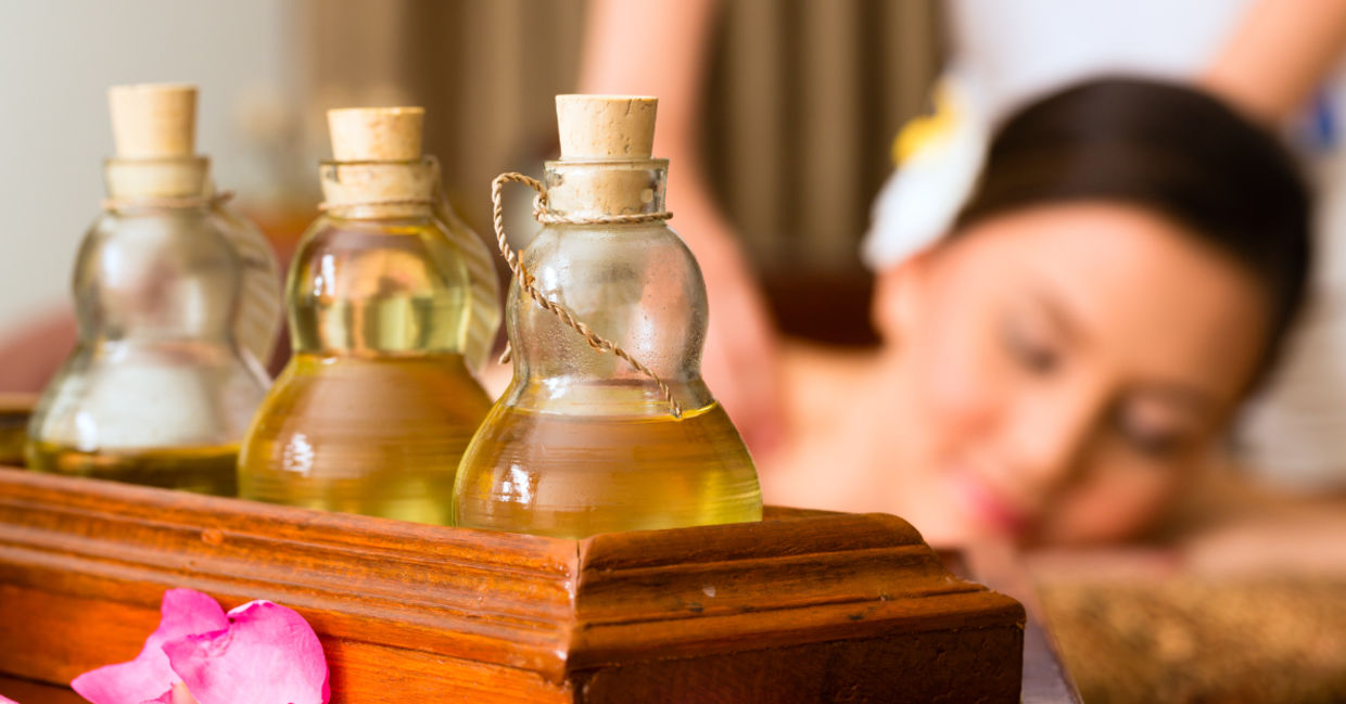 Using essential oils helps promote relaxation.