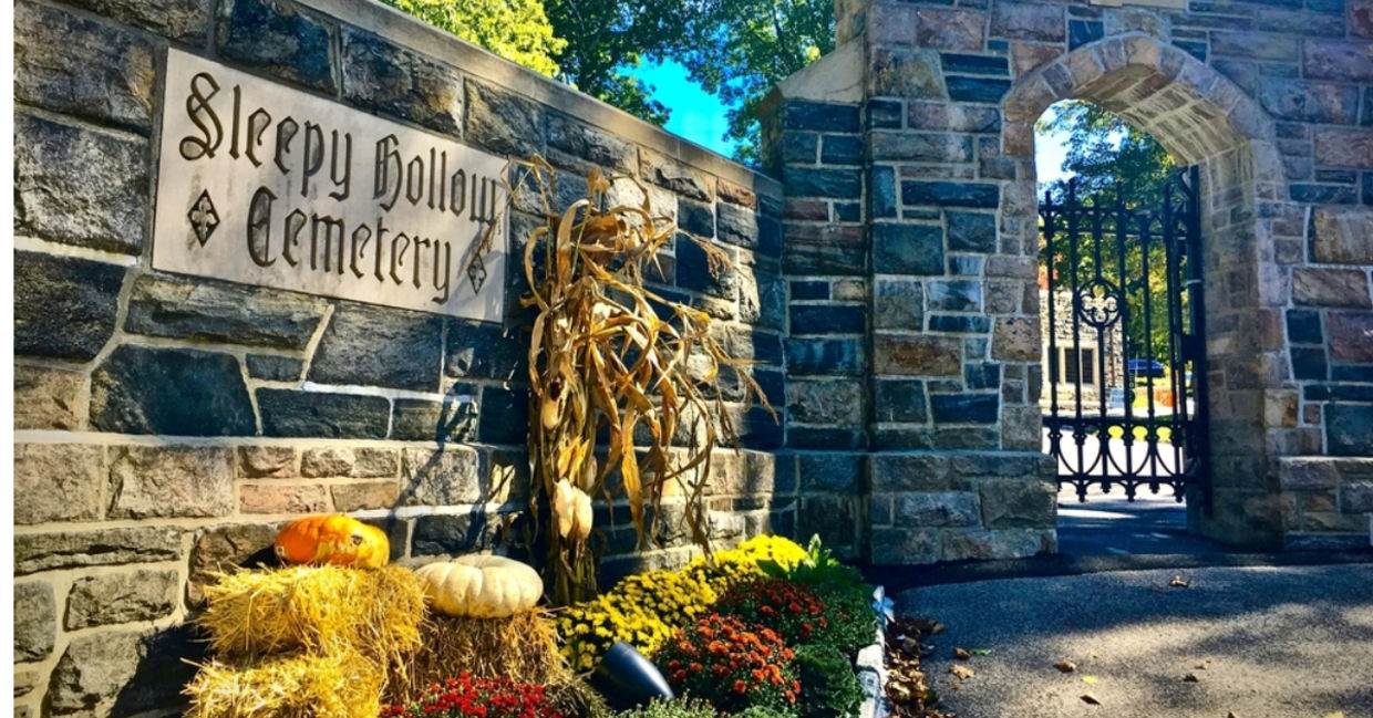 Sleepy Hollows Cemetery, a spooky and fun place to visit for Halloween.