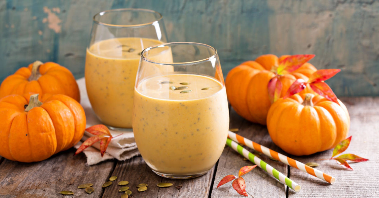 Have a super healthy pumpkin smoothie.