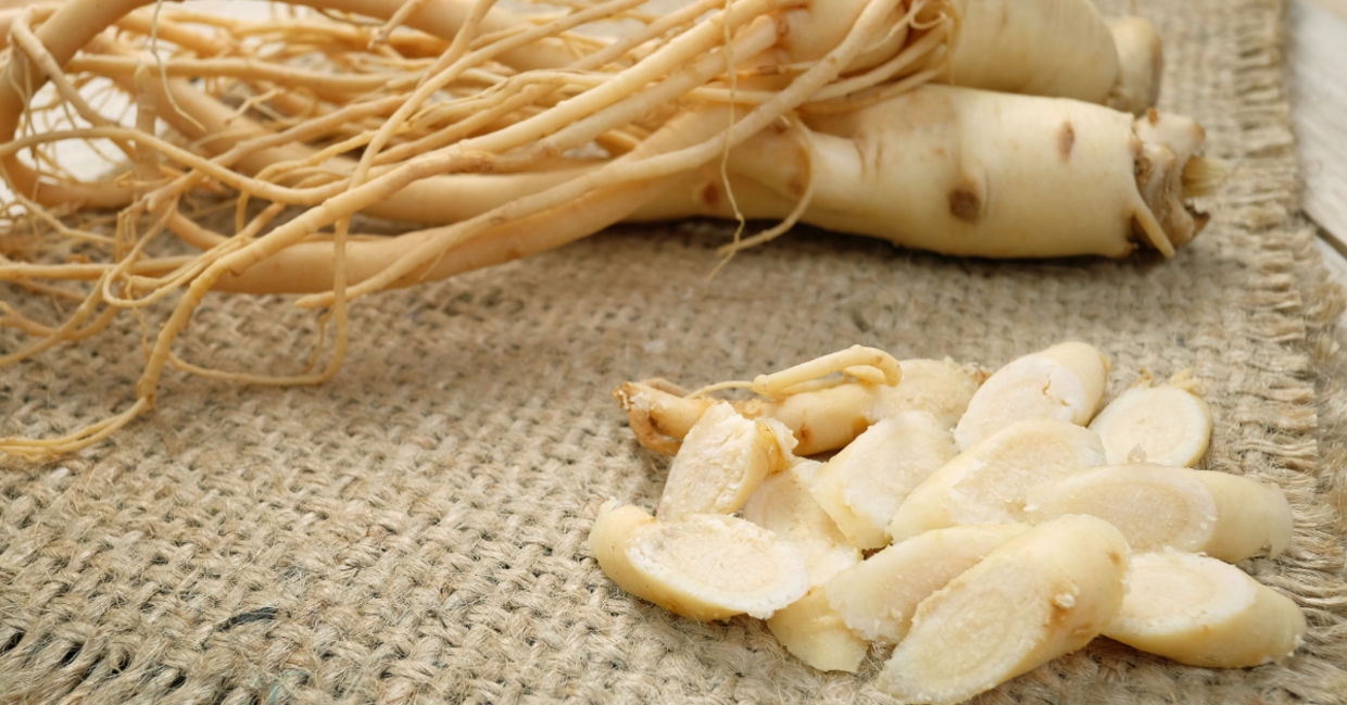 White ginseng contains healing properties.