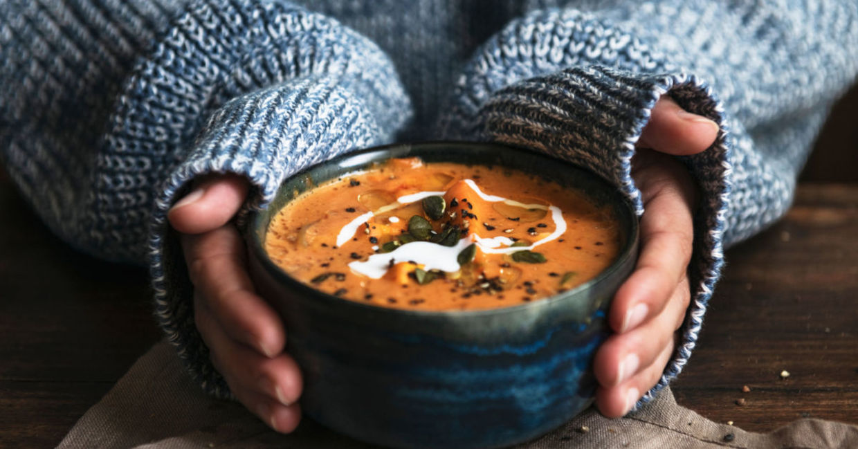 Get warm from the inside out with hot soup.