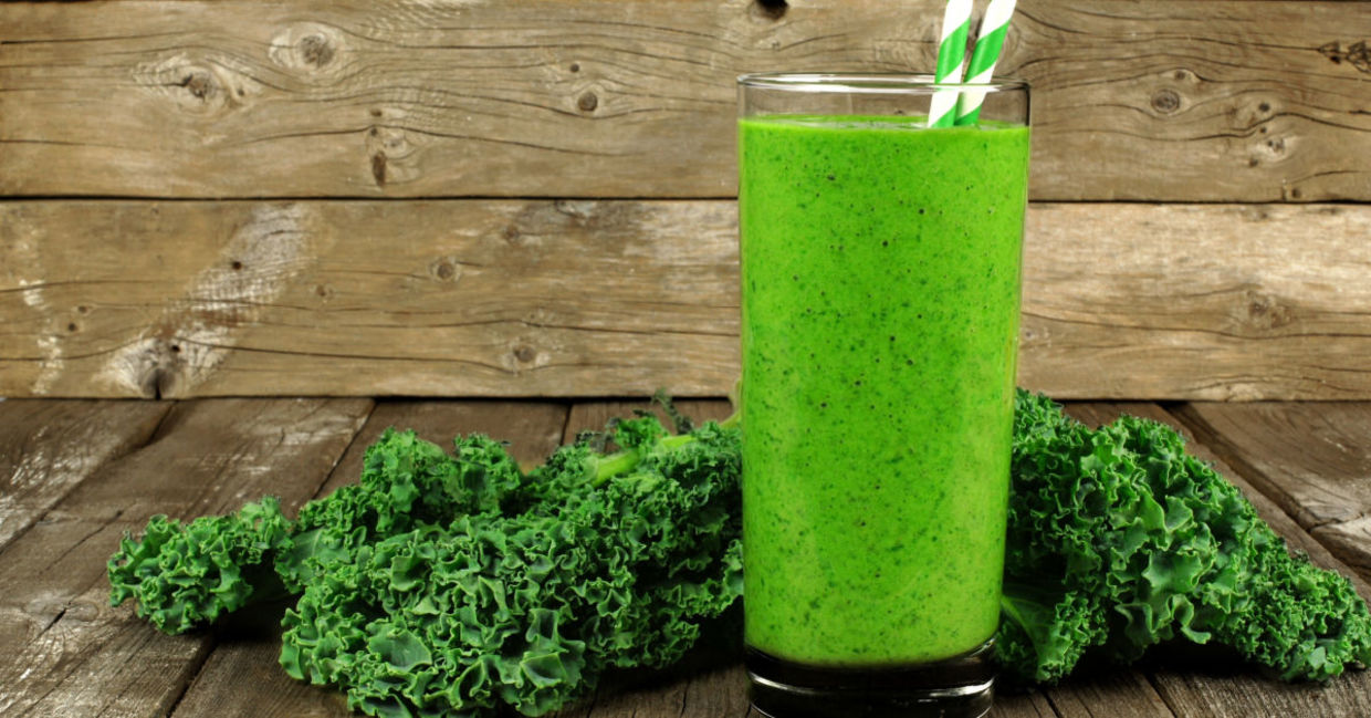 A kale smoothie is good for your health.