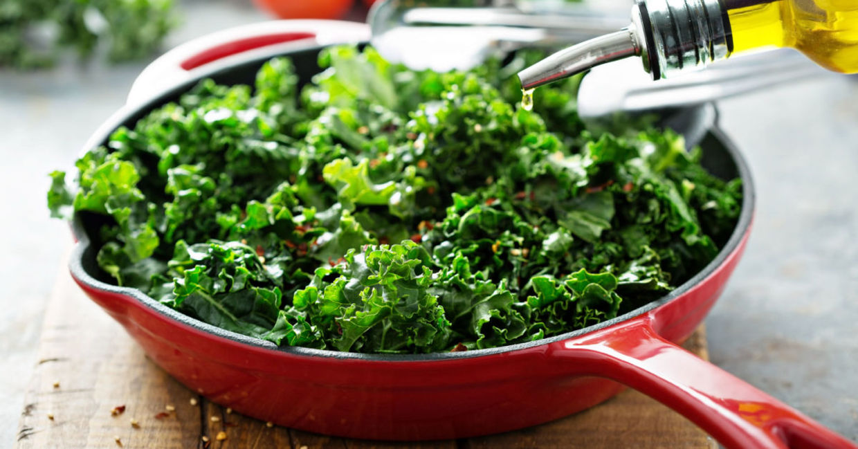 Sautéed kale is a healthy way to reap health benefits.