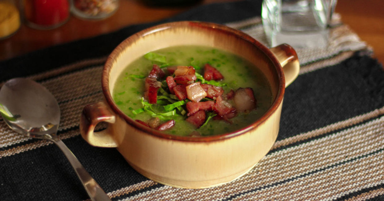 This hearty green soup will keep you warm.