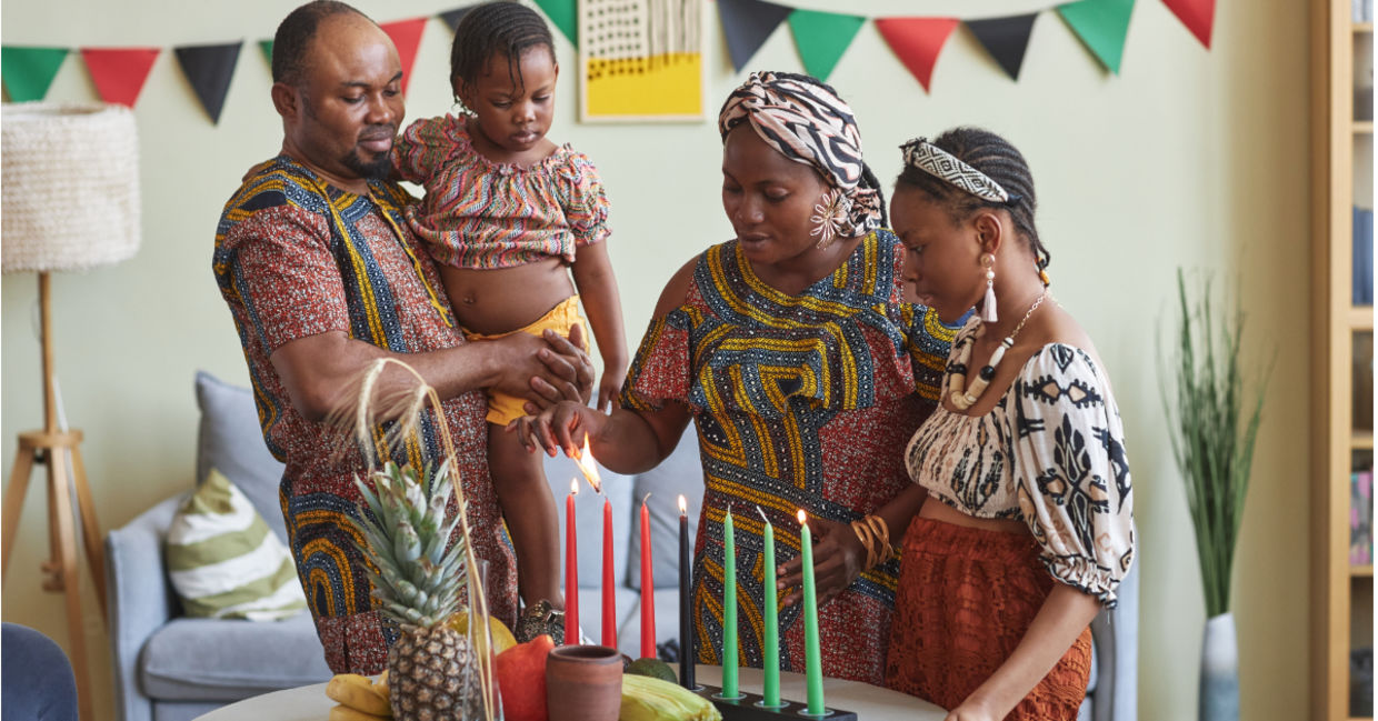 Lighting Kwanzaa Candles