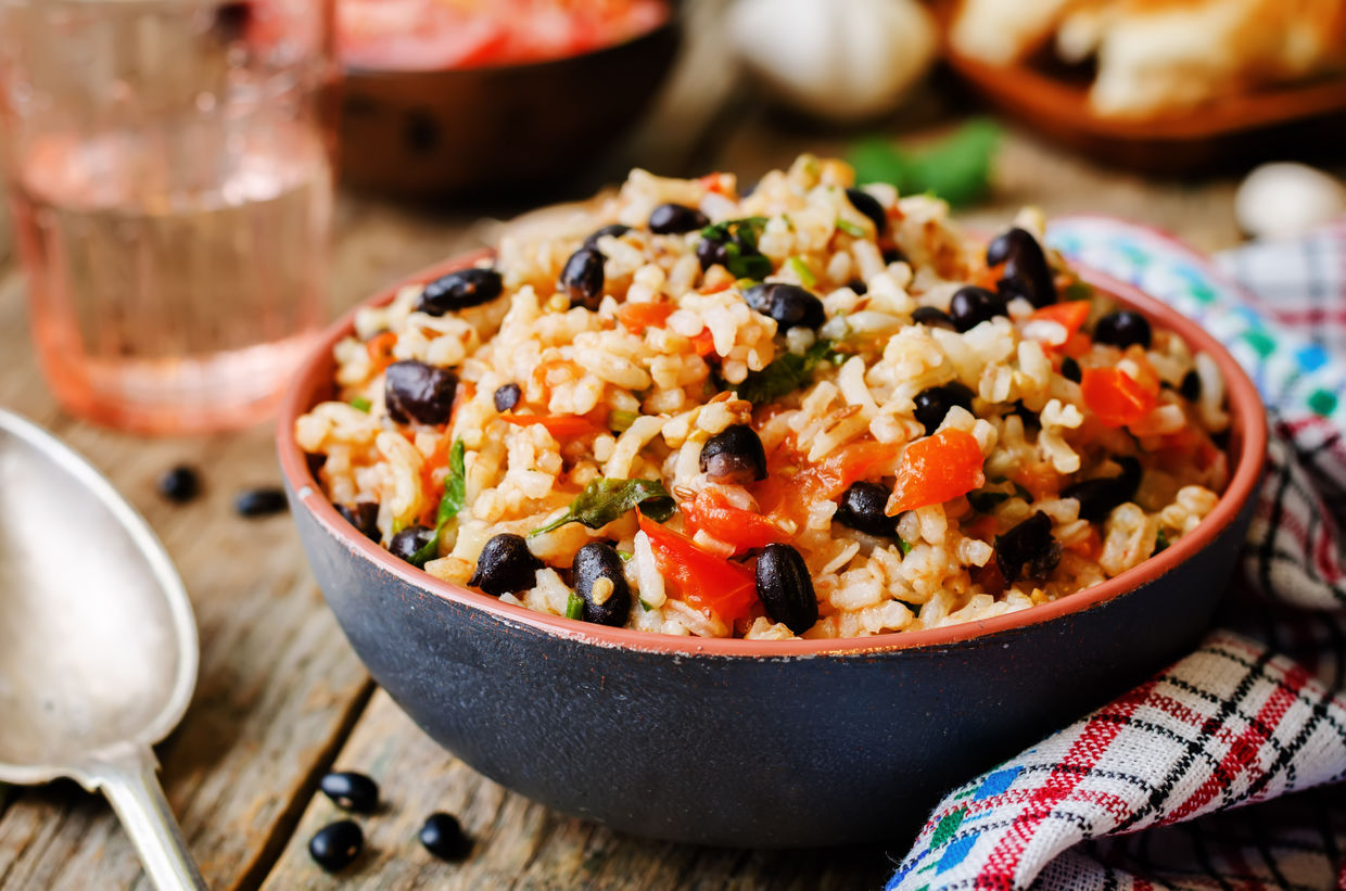 Black bean salad is full of health benefits.