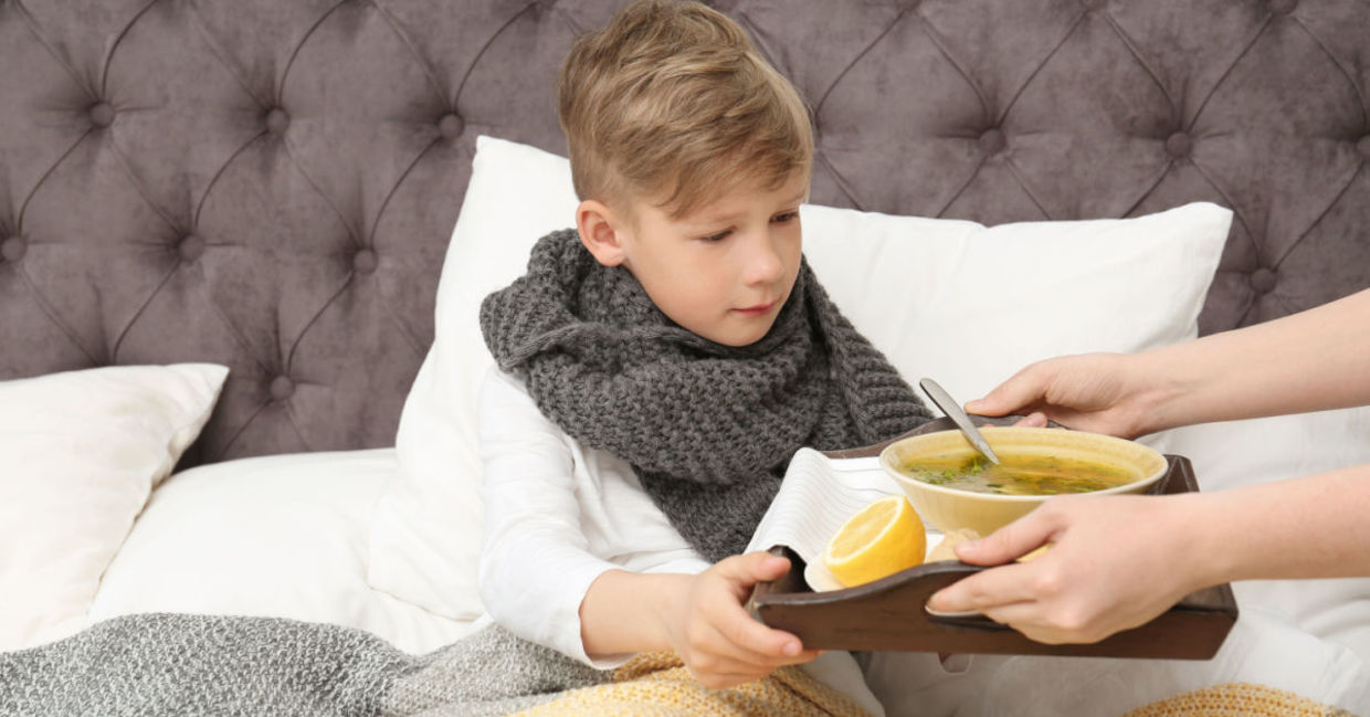 Healthy chicken soup is good for you when you are ill.