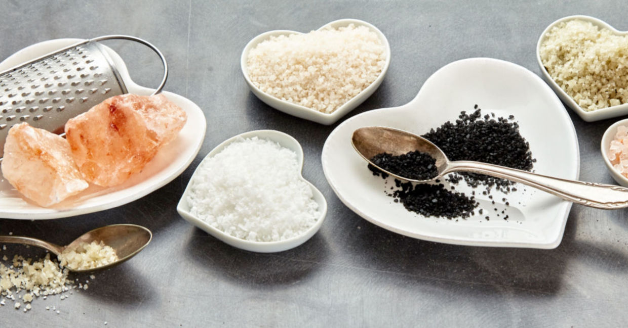 A selection of natural culinary salts.