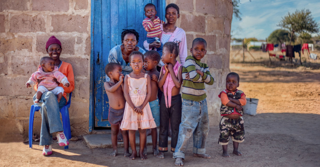 A family in Botswana.