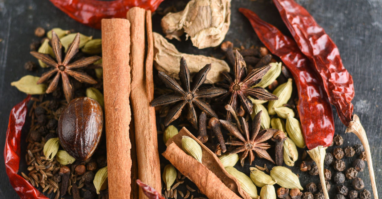 Spices that contain health benefits.