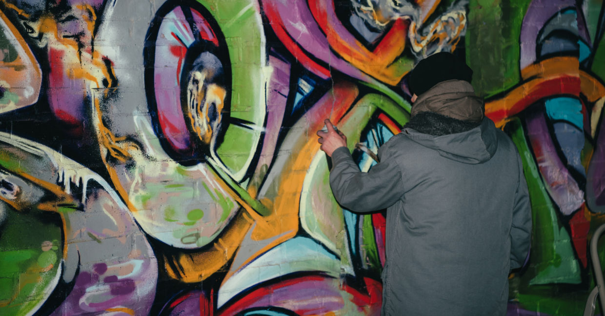 Graffiti painting.