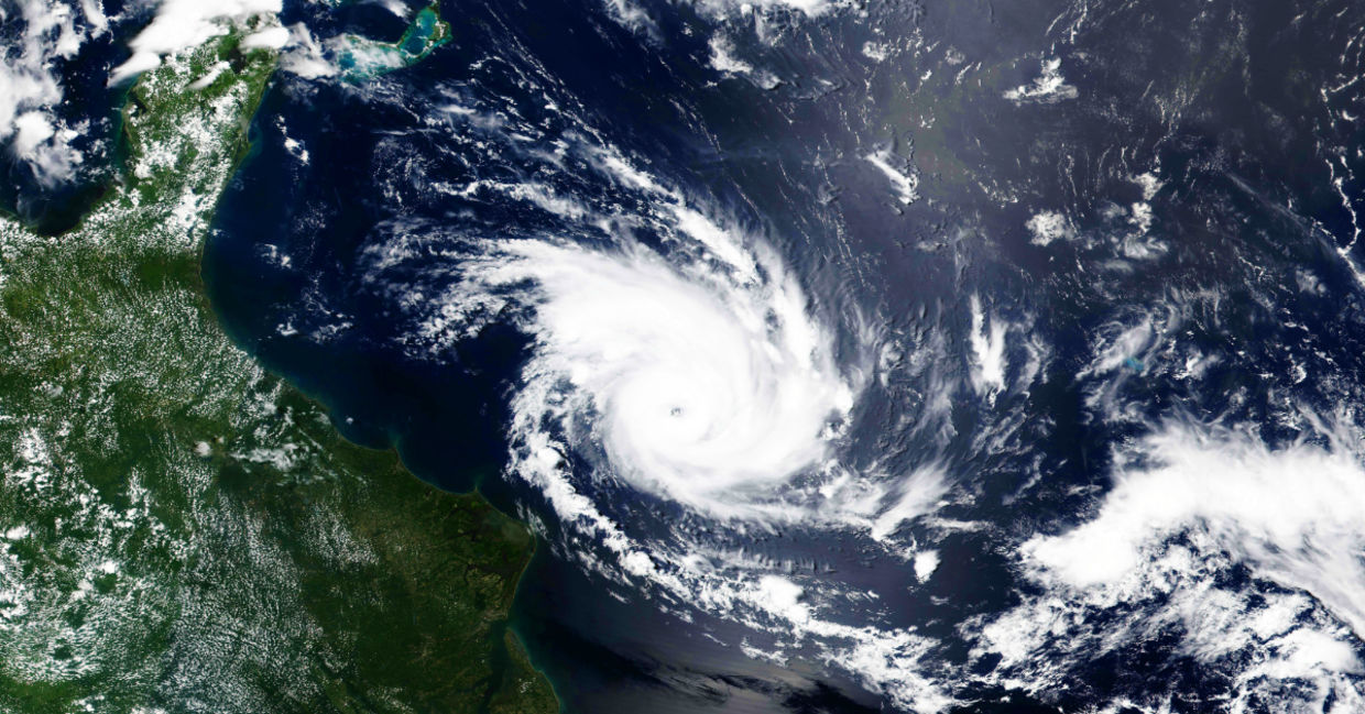 Satellite view by NASA.