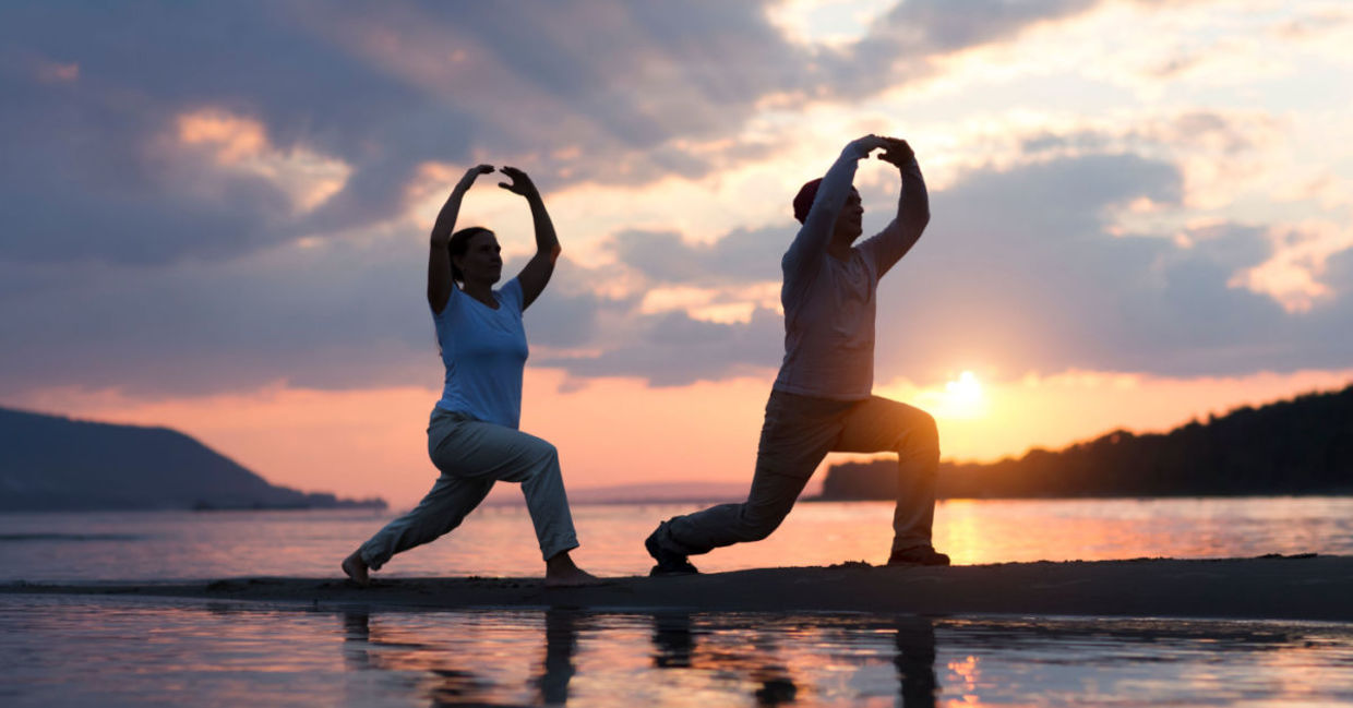 Practicing mindful movement with tai chi.