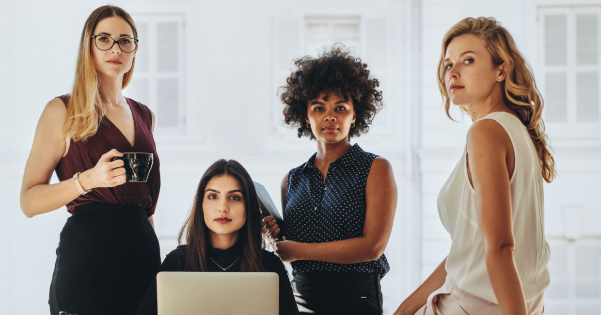 A group of business women.