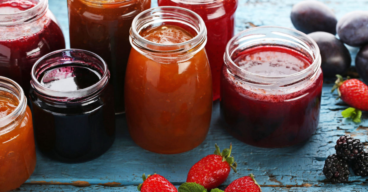 Jars of jam.