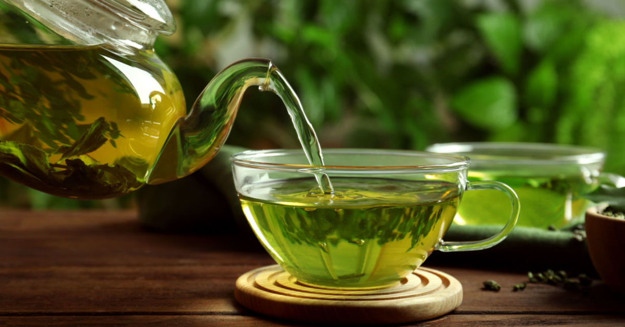 Green tea can help reduce your cortisol levels.
