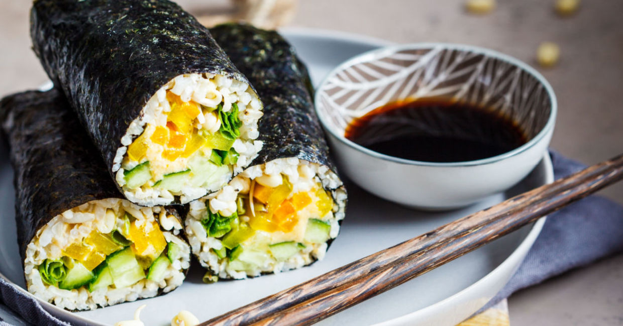 Nori wraps are a popular Japanese food.