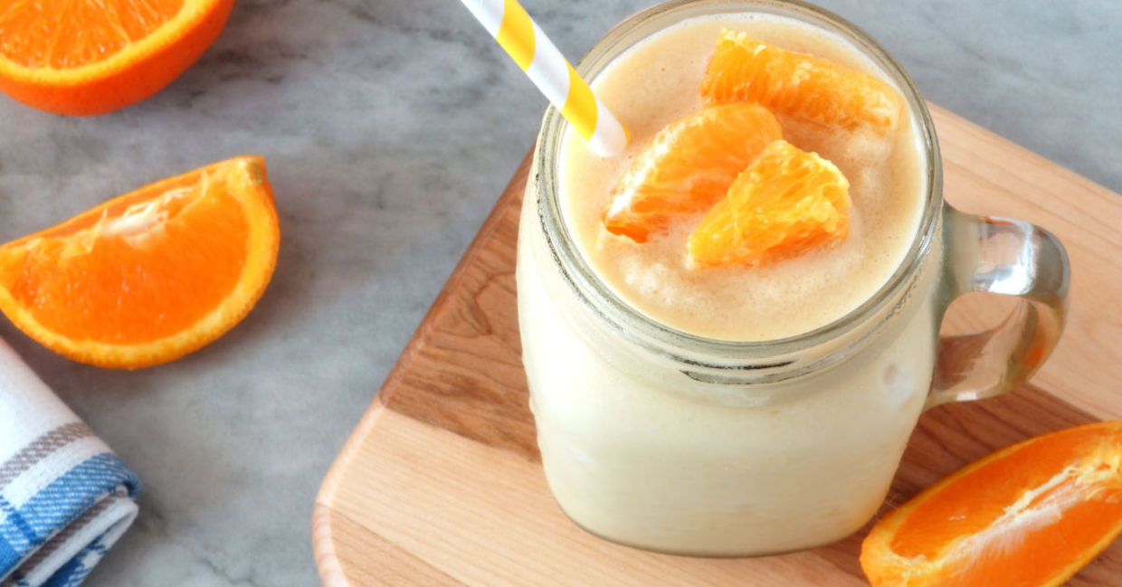 This mandarin orange smoothie is great any time of the year.