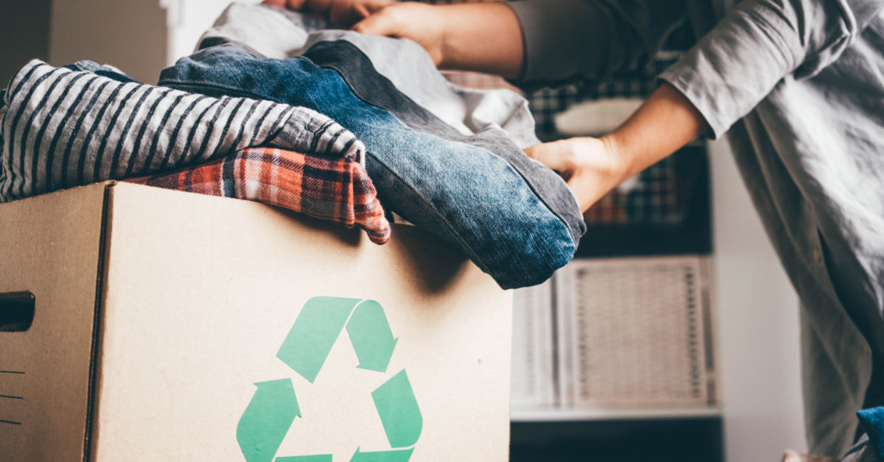 Send used clothing to recyclers.