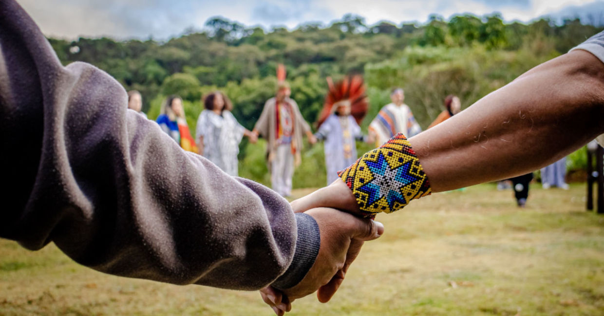 Supporting local communities abroad, like this one in Brazil.