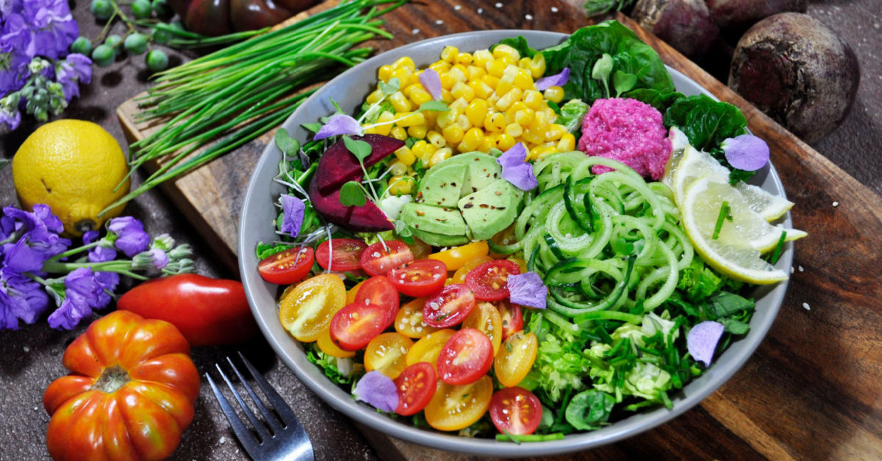 Healthy plant-based food.