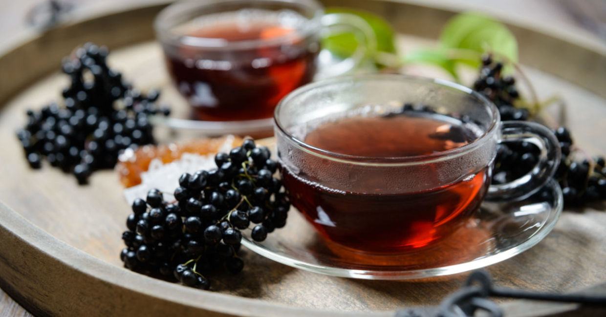 Elderberry tea is recommended for treating hay fever.