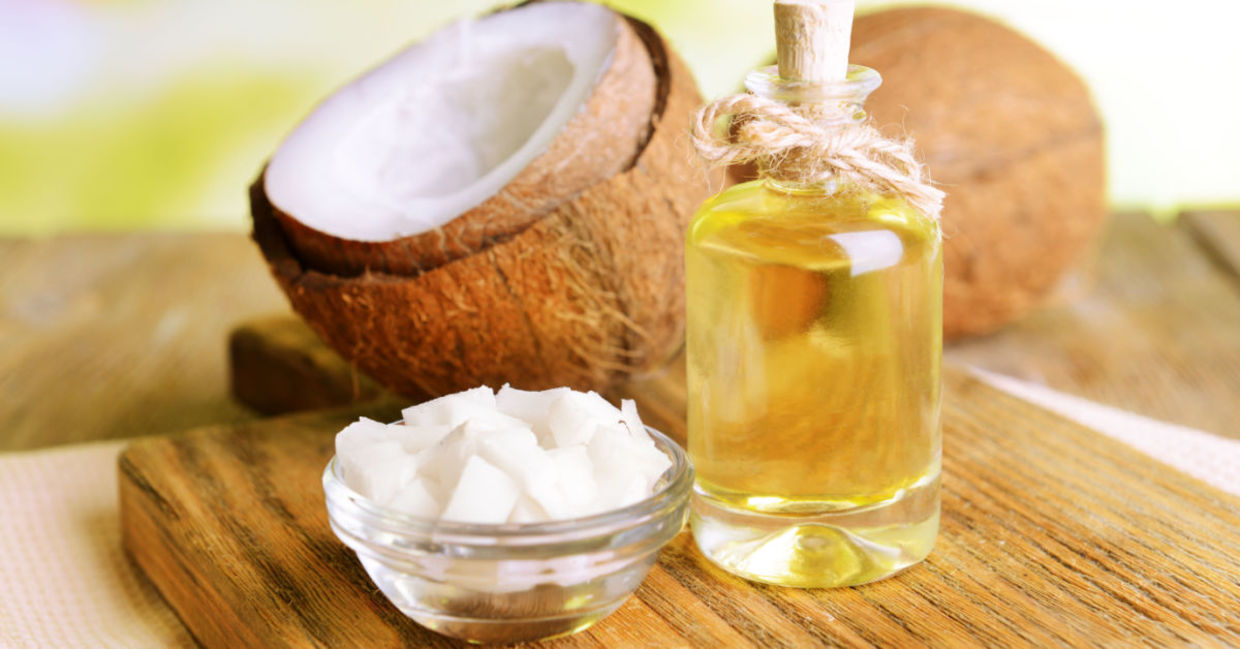 Coconut oil is good for healing skincare.