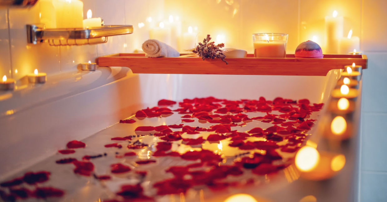Spa recreation of a flower bath.