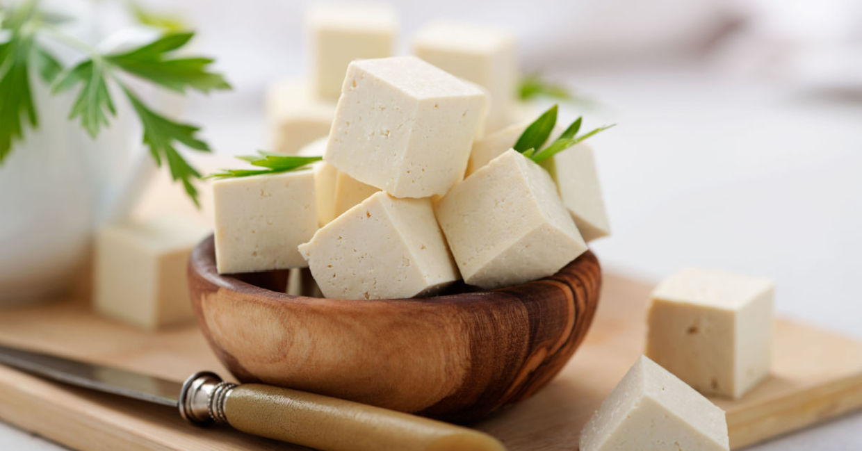 Fresh tofu and other soy foods is a good choice for vegans.
