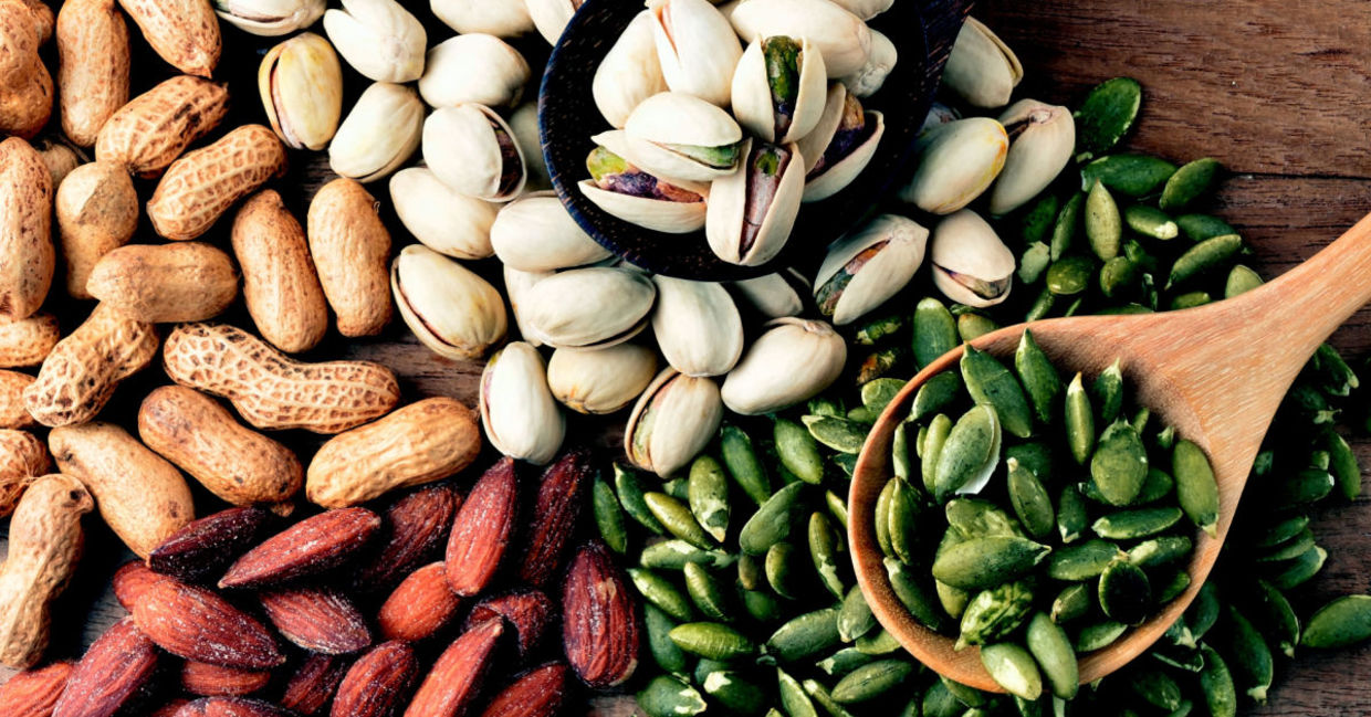 Nuts and seeds are good for gut health.