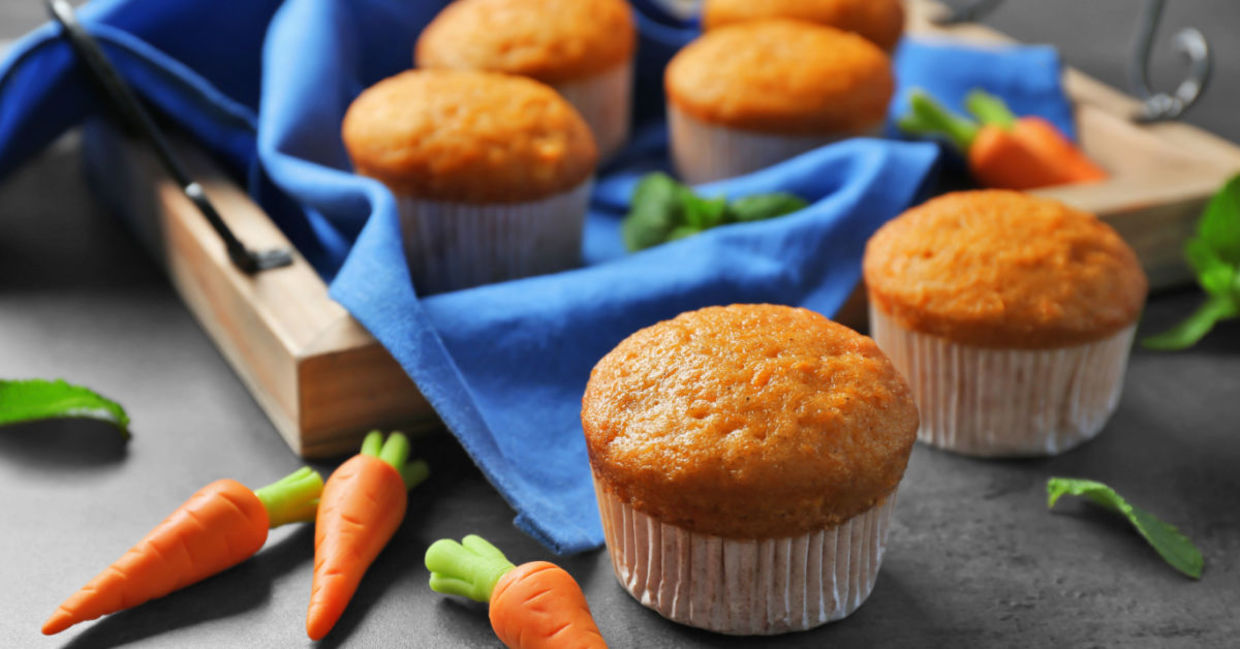 Carrot muffins are a healthy breakfast.