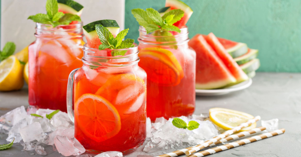 Watermelon lemonade is a summer favorite.
