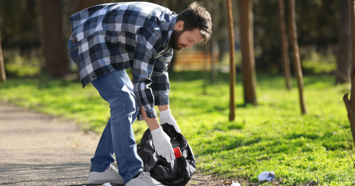 Cleaning up a park is an act of kindness.