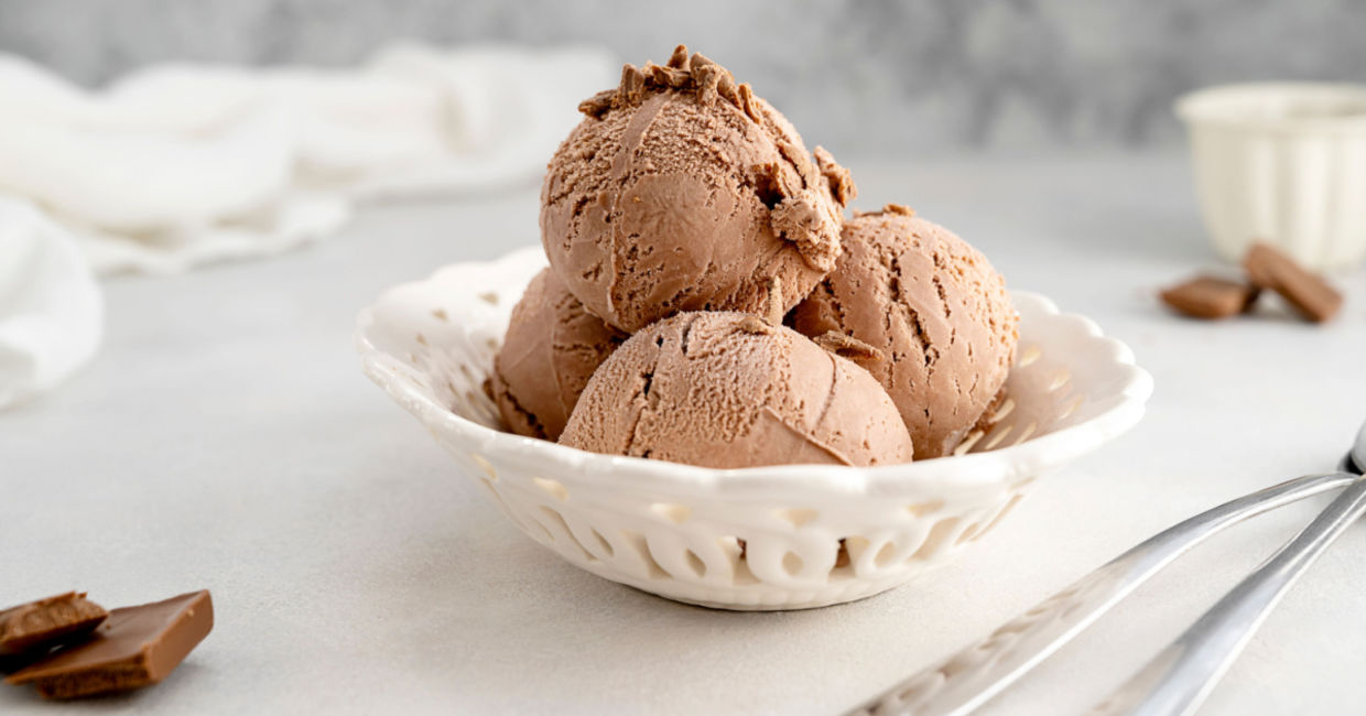 The chocolate ice cream is a crowd pleaser.