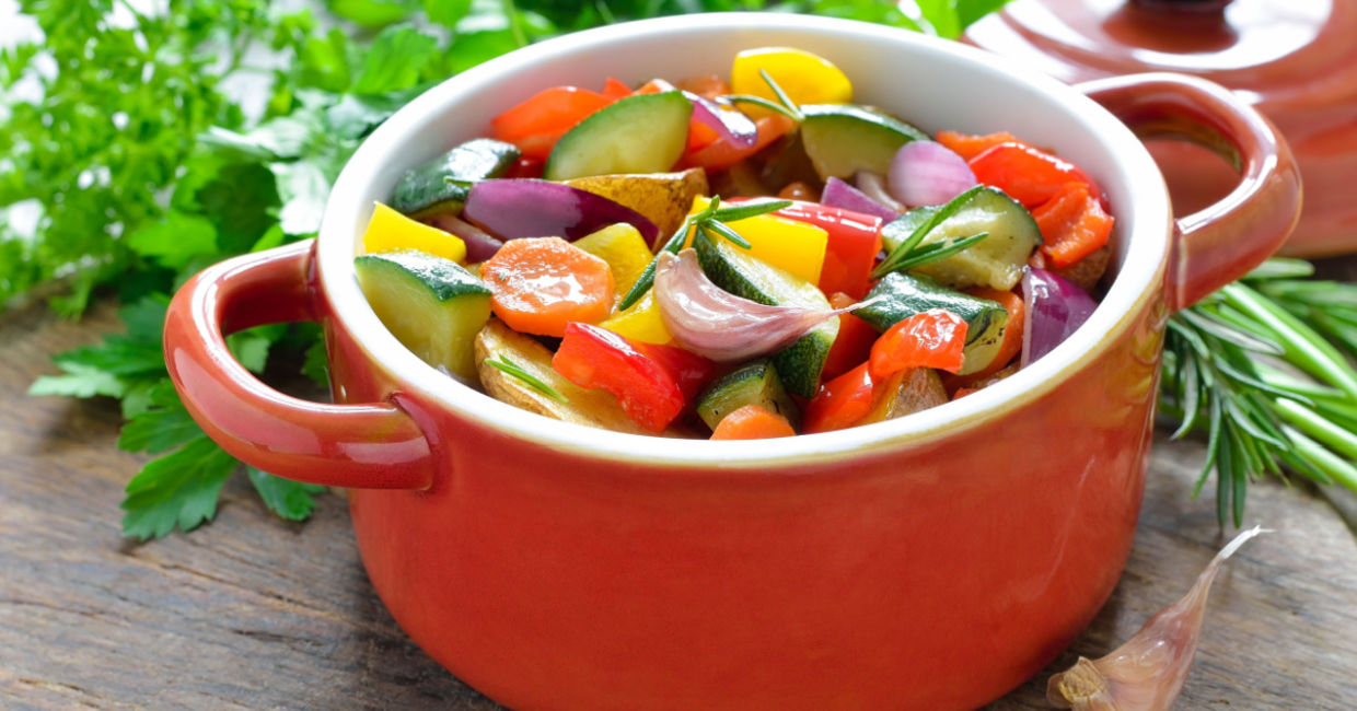 summer vegetables can be cooked many different ways.