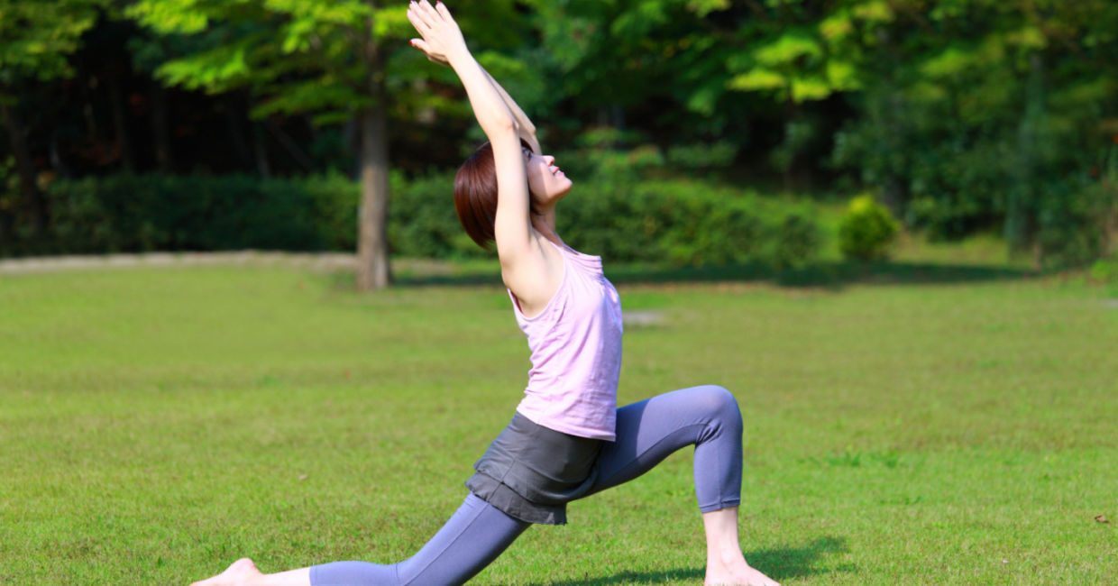 This yoga pose focuses on stretching.
