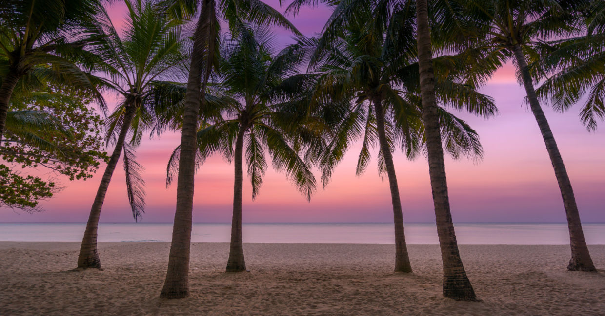 Sunset on a Caribbean Island.
