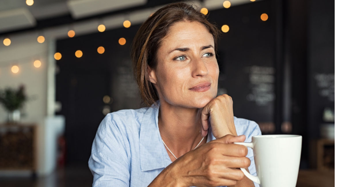 Woman deep in thought.