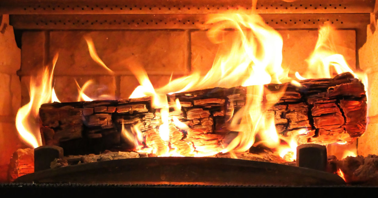 Burning the yule log to bring the light in.