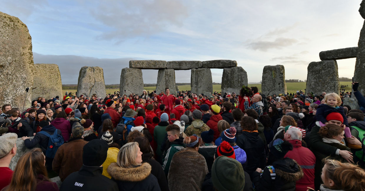 The winter solstice at Stonehenge.