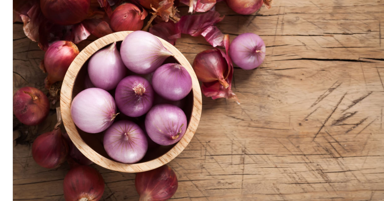 Red shallots.