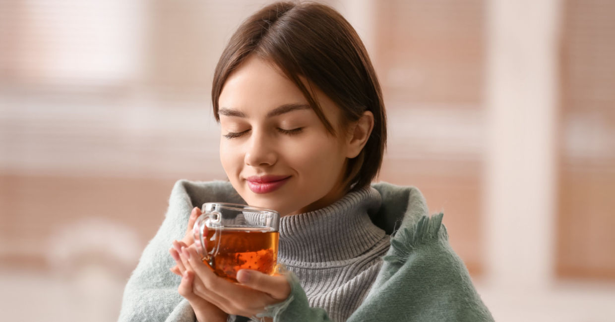 Drinking  a warming herbal tea can keep you healthy this winter.