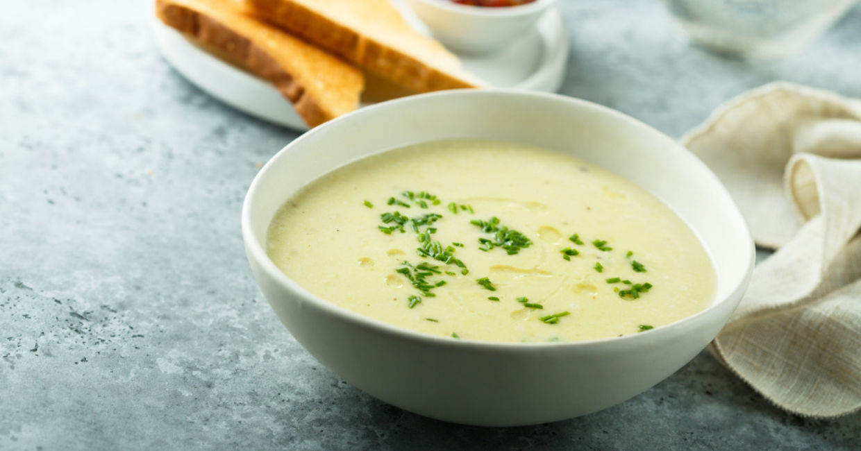 Hearty radish and potato soup will warm you up.