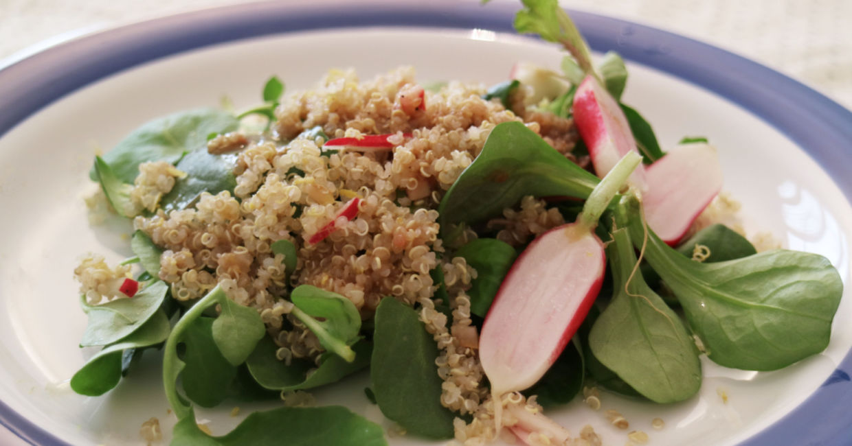 Quinoa and radish salad is very nutritional.