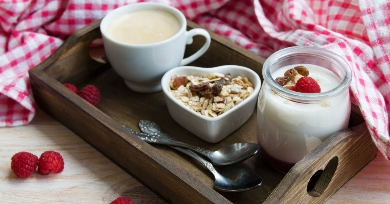 Yogurt is part of a heart healthy breakfast.