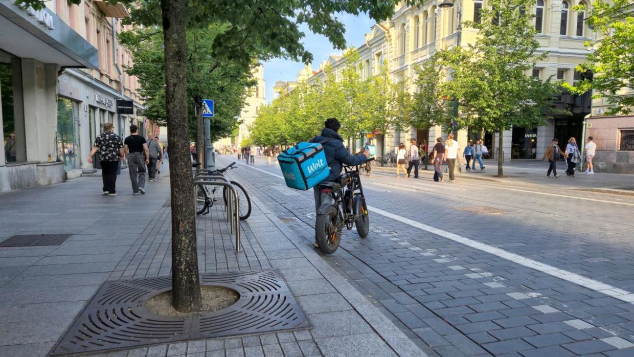 Pedestrian space in Vilnius.