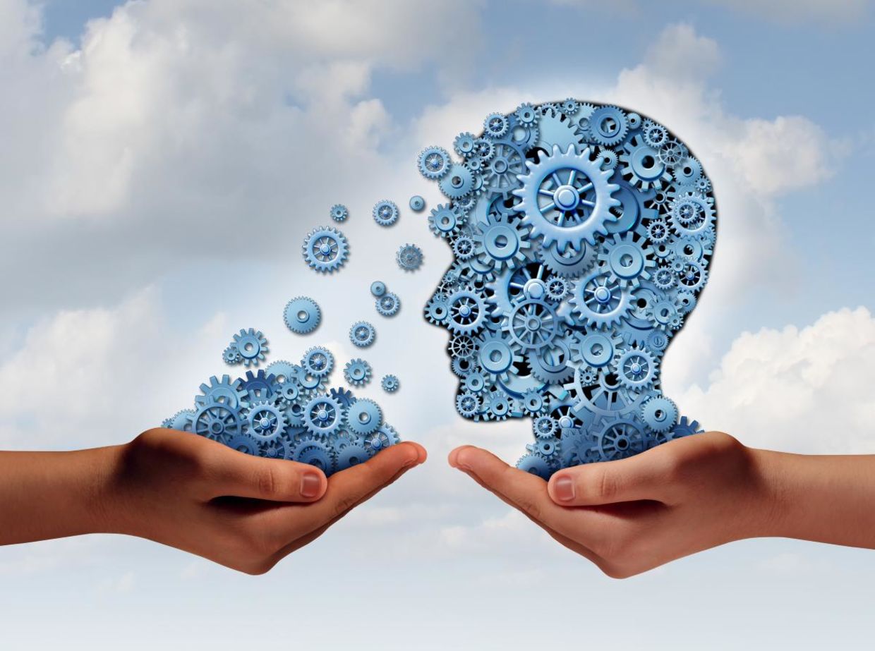 Neural pathways in the brain.