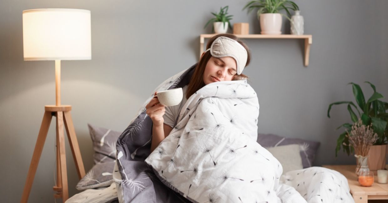 Getting ready for an afternoon coffee nap.